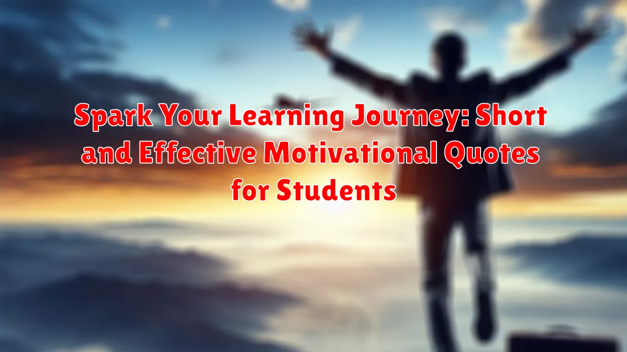 Spark Your Learning Journey: Short and Effective Motivational Quotes for Students