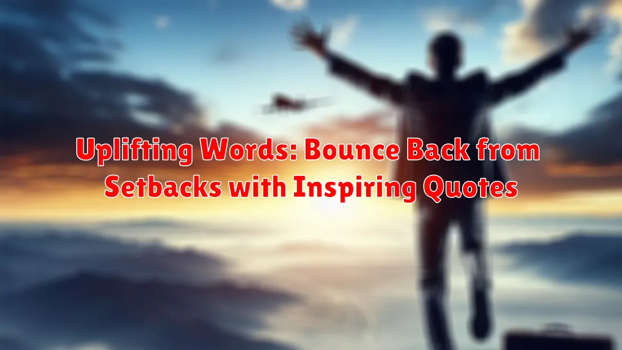 Uplifting Words: Bounce Back from Setbacks with Inspiring Quotes